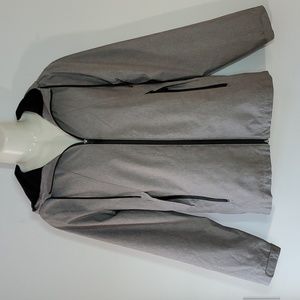 Marc Anthony Men's S Luxury Jacket Windbreaker Grey Windproof Mesh Lined Pockets